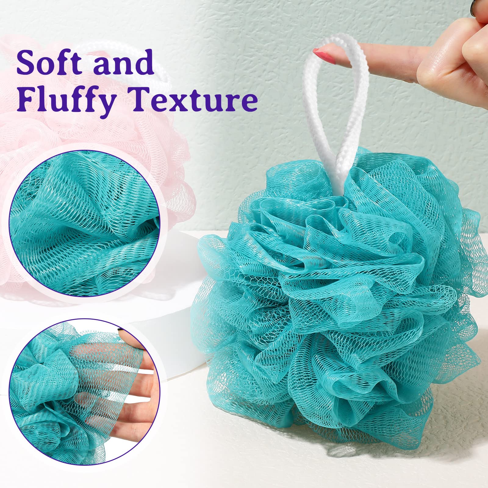 36 szt. luffa prysznicowa gąbka do kąpieli 40 g pufa prysznicowa miękka siatka do ciała Scrunchies do kąpieli dla mężczyzn i kobiet złuszczająca gąbka pod prysznic