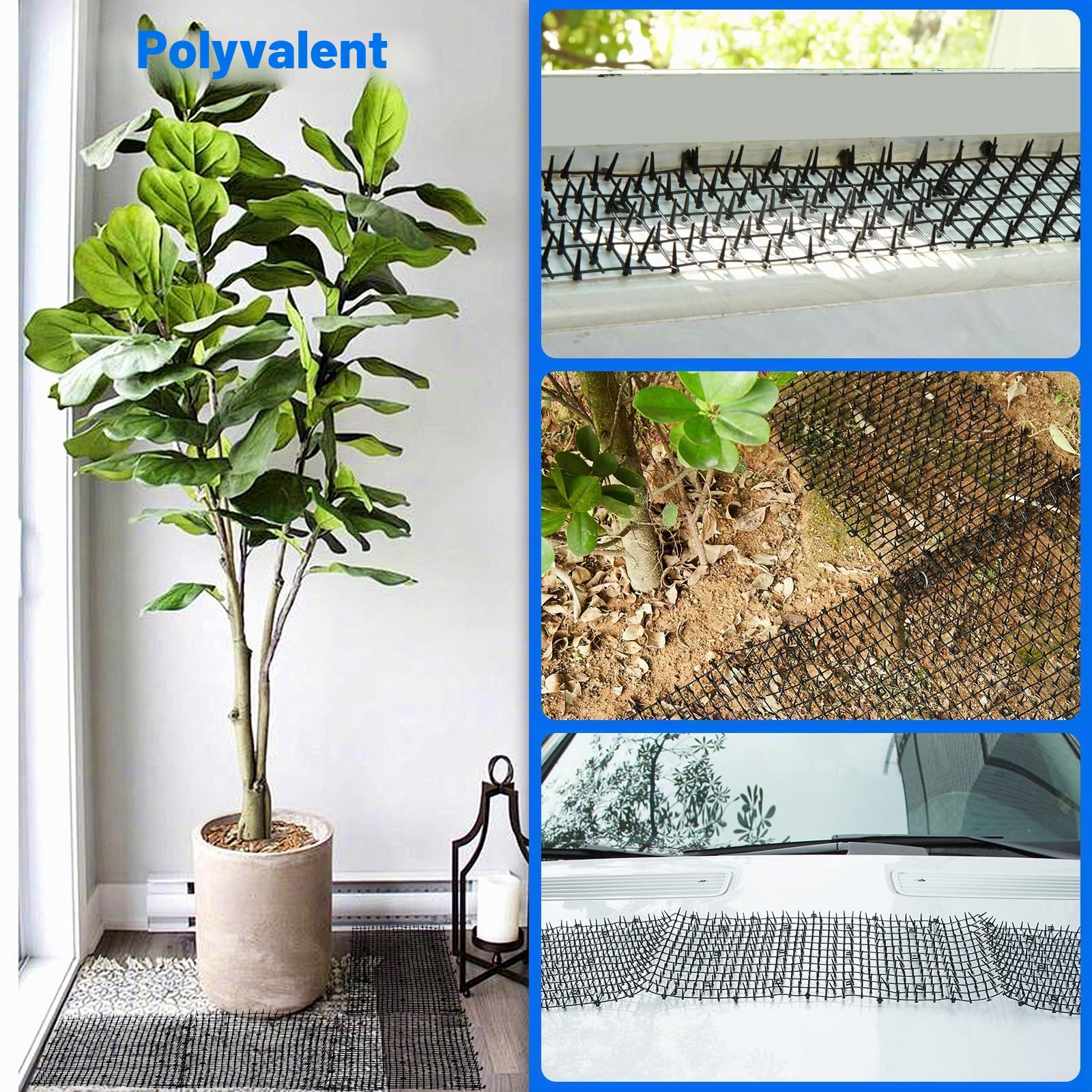 2 Rouleaux de 200 x 30 cm Tapis Anti-Chat avec Pointes Empêcher Les Animaux de S'approcher, Tapis Anti-Chat d'Epine Grille de Jardin Anti Chiens pour Les Jardins Intérieurs et Extérieurs