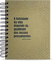 Caderno Estoicismo Marco Aurélio "Felicidade" Capa Dura, 125 Fls. Tam. A5