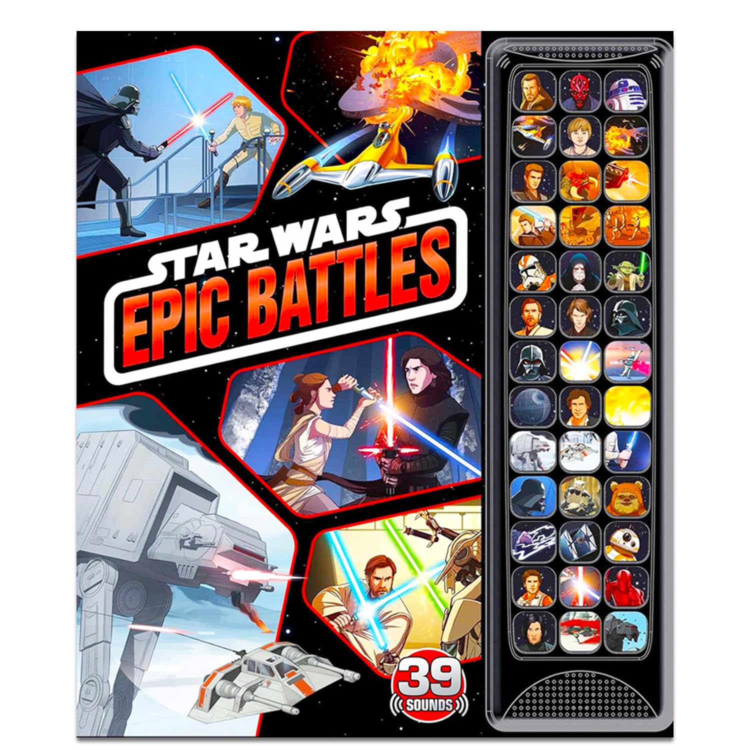 Star Wars Books Set for Kids - Bundle of 2 Interactive Sound Books, Plus Baby Yoda Stickers | Star Wars Activity Set for Boys, Girls