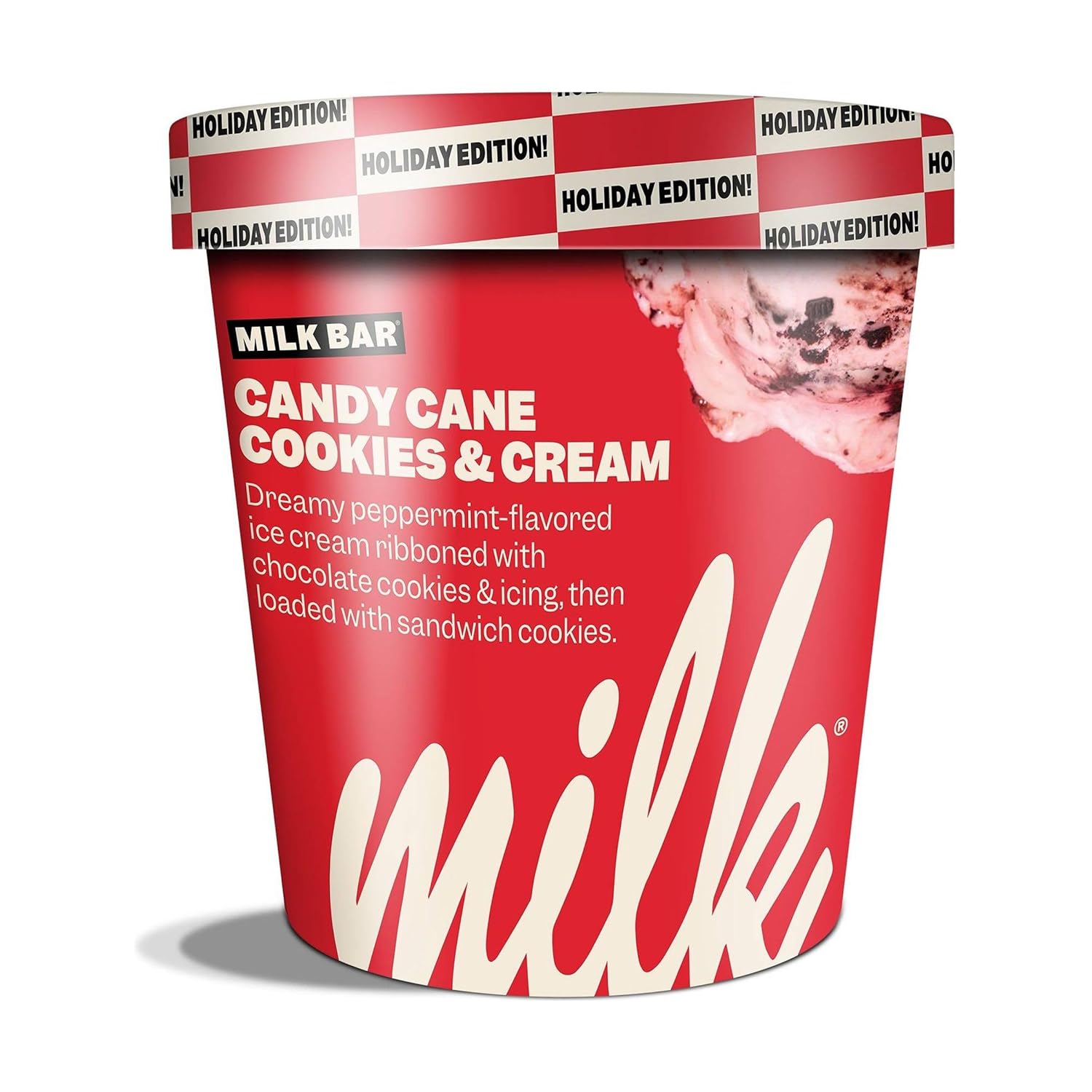Milk Bar Candy Cane Cookies & Cream Ice Cream, 14 FZ