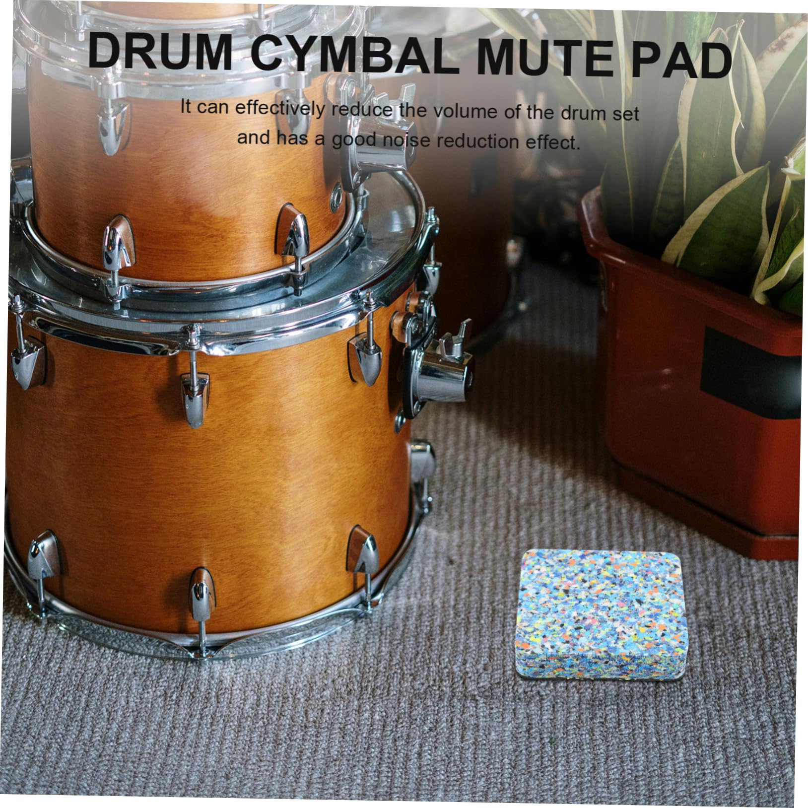 GALPADA 4Pcs Drum Cymbal Mute Pads Sound Dampeners for Drums Thick Precision Drum Tone Control for Practice and Performance