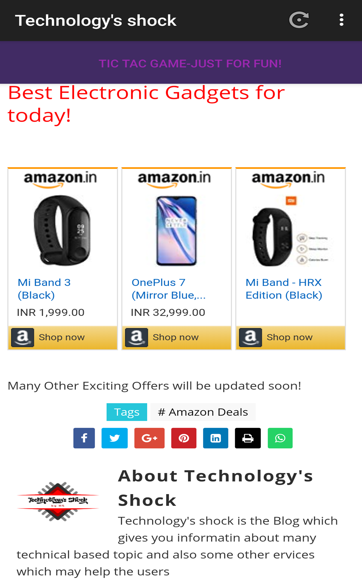 Technology's Shock - App on Amazon Appstore