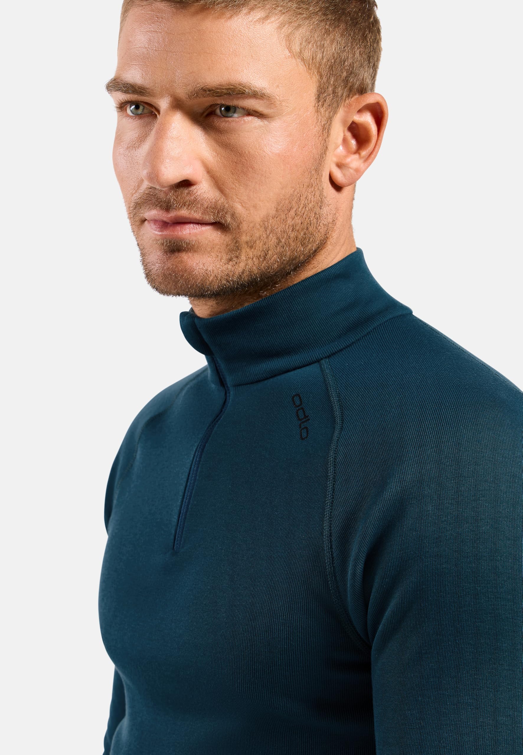 Odlo Active X-Warm sous-vêtements Thermiques à Manches Longues pour Homme avec 1/2 Fermeture éclair I sous-vêtements de Ski Chauds