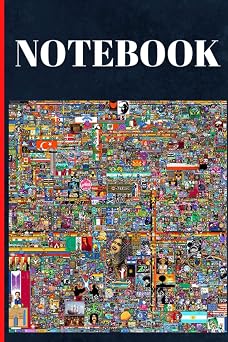 Lined Journal Notebooks 120 Pages 6x9 inc Reddit Pixel Art Blue Red White Notebook Log book We are committed to creating great journals and confident you will love your notebooks log book