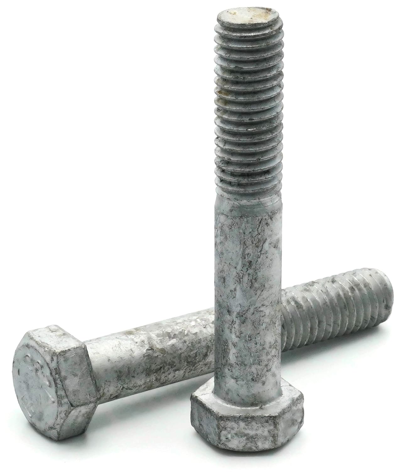 Hex Cap Screws Hot Dipped Galvanized - 3/8"-16 x 7-1/2" PT - Qty-100