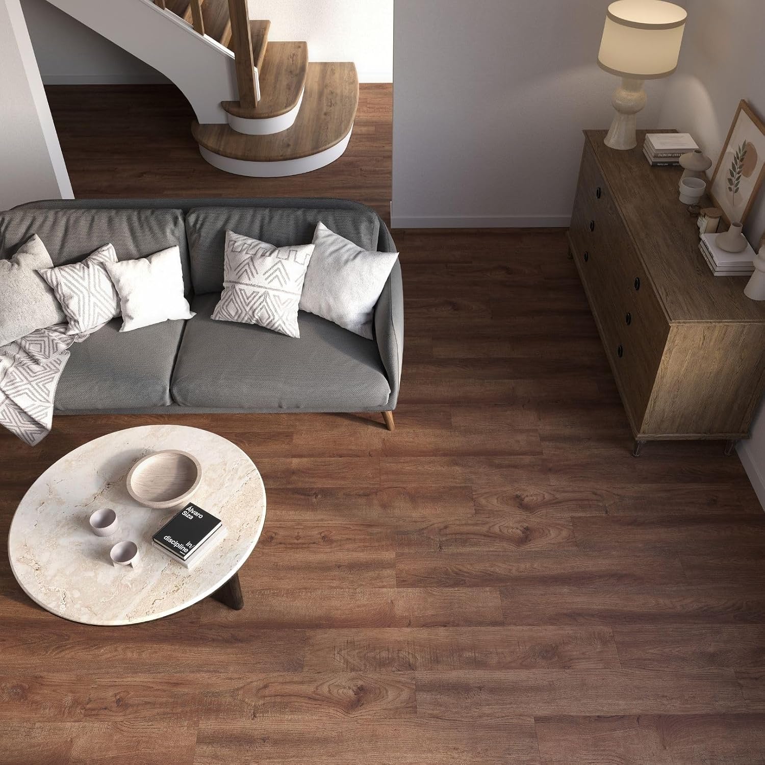 24.5 Sq.Ft. 7 5/16”x48” 10 Piece 6mm Thick 28 Mil Waterproof Interlocking Flooring Luxury Vinyl Plank Flooring | Lucida Surfaces MaxCore Ultra Collection