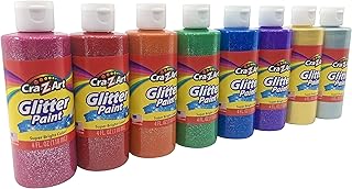 Cra-Z-Art Washable Glitter Paint Bulk Pack 8ct, Assorted Colors 4oz each...
