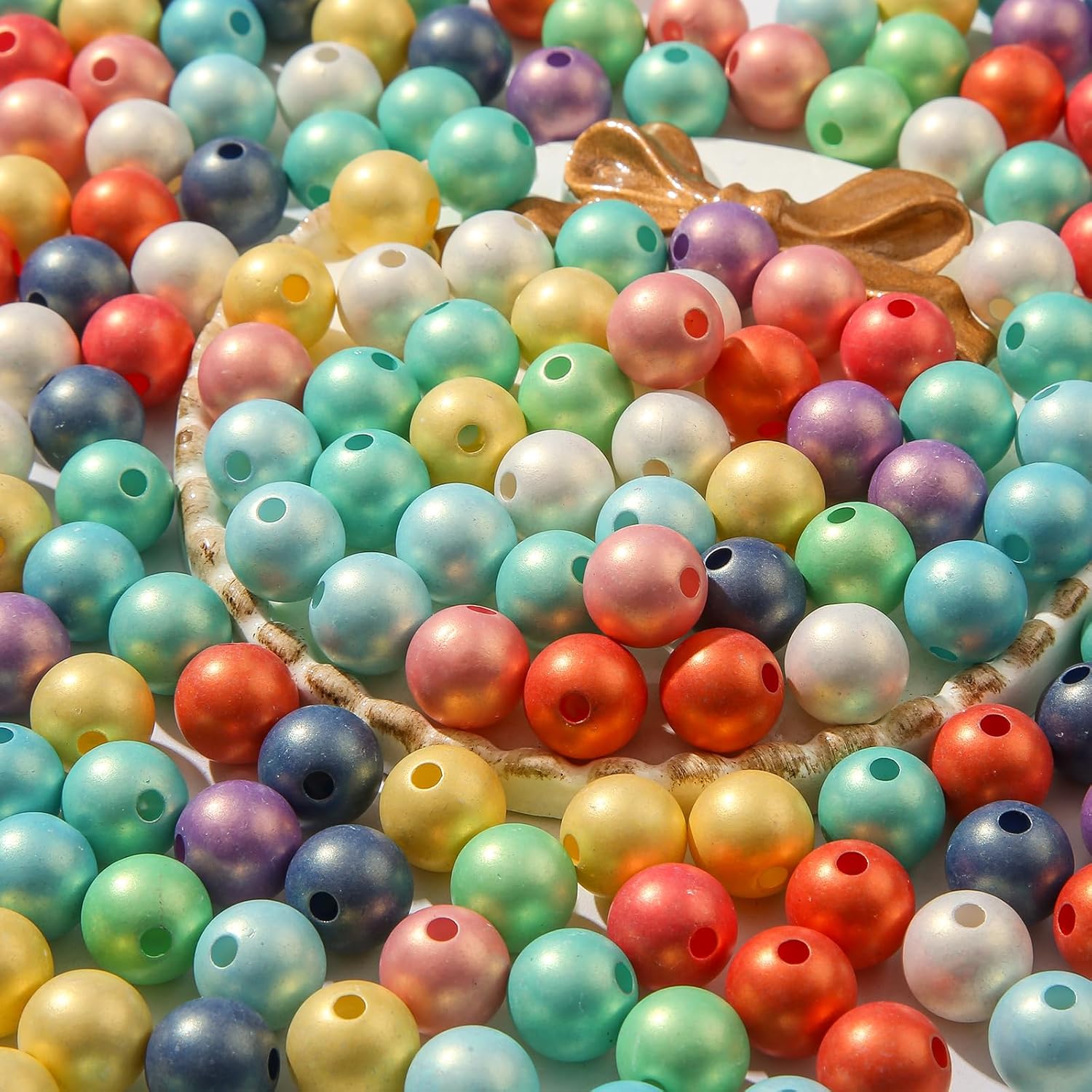 12mm Acrylic Beads 250pcs ab Color Bead Assorted Colors Round Bubble Beads for DIY Craft Jewelry Necklace Making (Macaron Color) - Image 5