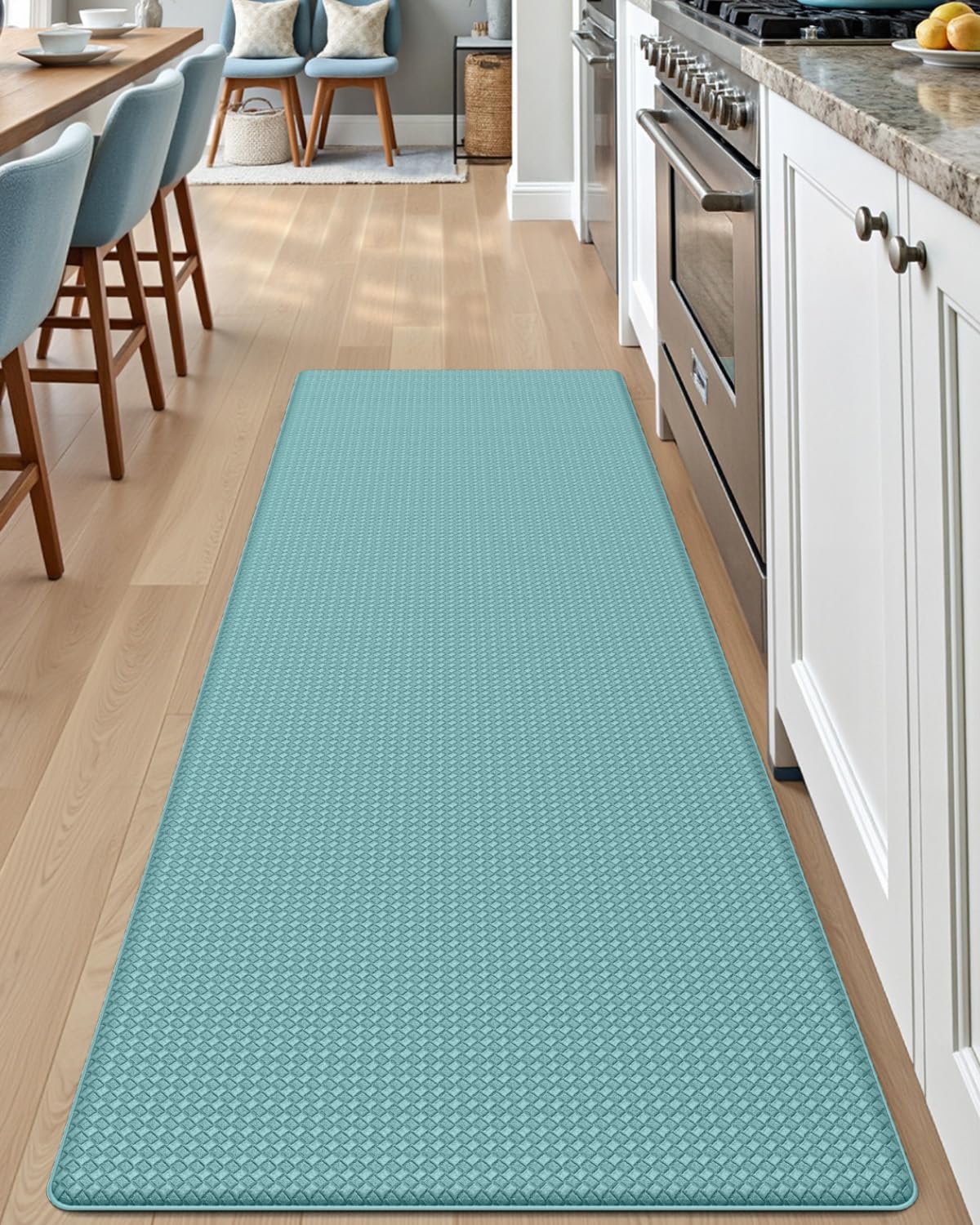 DEXI キッチンフロアマット クッション入り 抗疲労、23x71、ラージワイドスタンディングランナーラグ防水、コンフォートメモリー