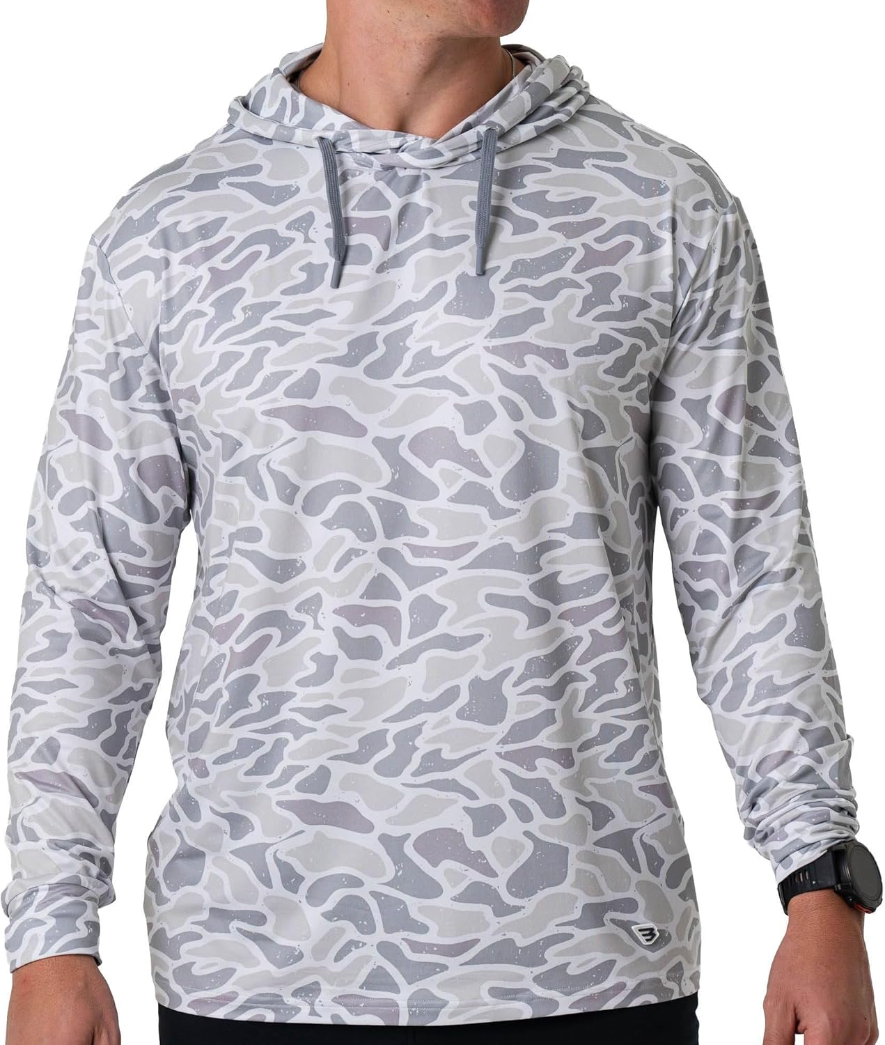 Burlebo Men’s Performance Hoodie – Lightweight Long Sleeve Pullover, Athletic Fit, Moisture-Wicking, Sun Protection