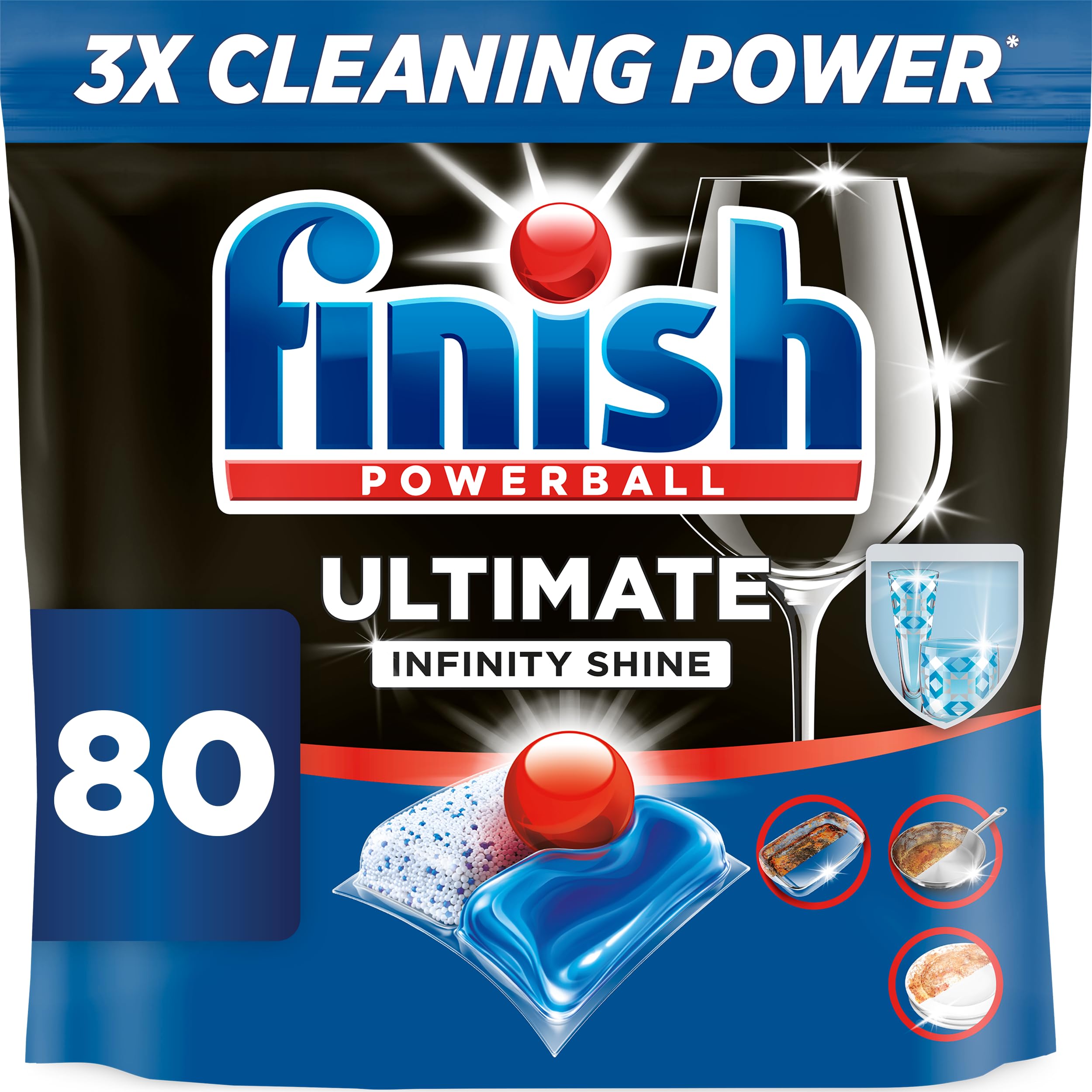 Finish Ultimate Infinity Shine Spülmaschinentabs Sparpack 80 Finish Caps