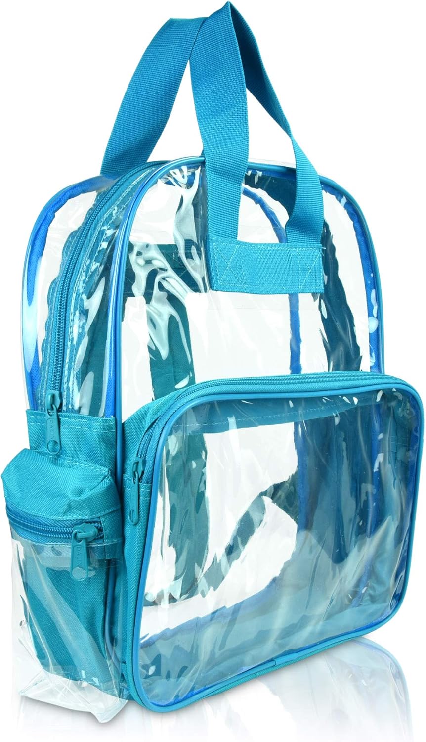 DALIX Clear Backpack Bags Smooth Plastic Transparent See