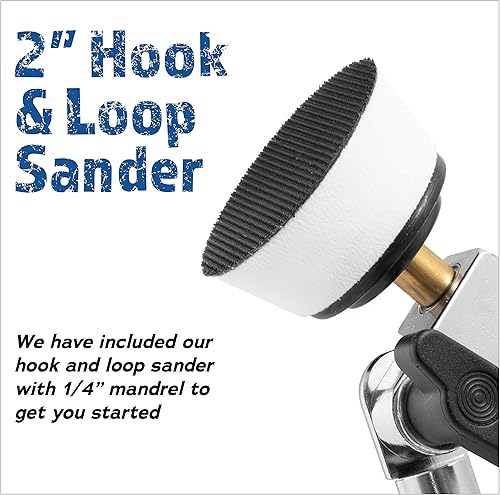 Miniatura 7 de Lijadora de tazón de 2 pulgadas de diámetro con cabezal de rodamiento doble y lijadora de gancho y bucle de espuma de 2 pulgadas con mandril de 14