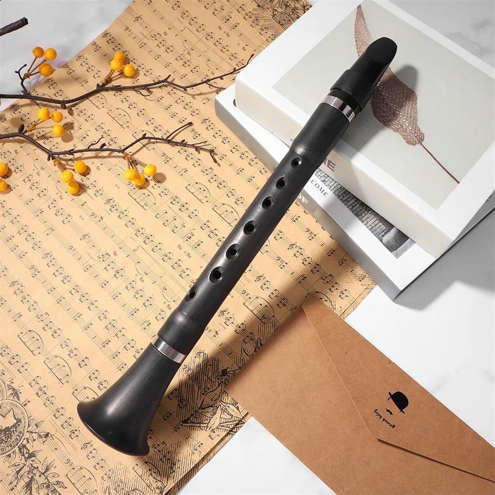 Miniaturowy instrument muzyczny Miniatura kieszonkowa na klarnet z akcesoriami do torebek instrument muzyczny klasyczny miniaturowy model przenośny mini kreatywny wyjątkowy