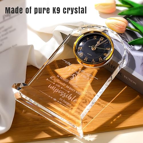 Miniatura 5 de Ornalrist Regalos de jefe para hombres y mujeres, reloj de cristal, regalos para jubilación, regalo de agradecimiento para hombres, idea de regalo