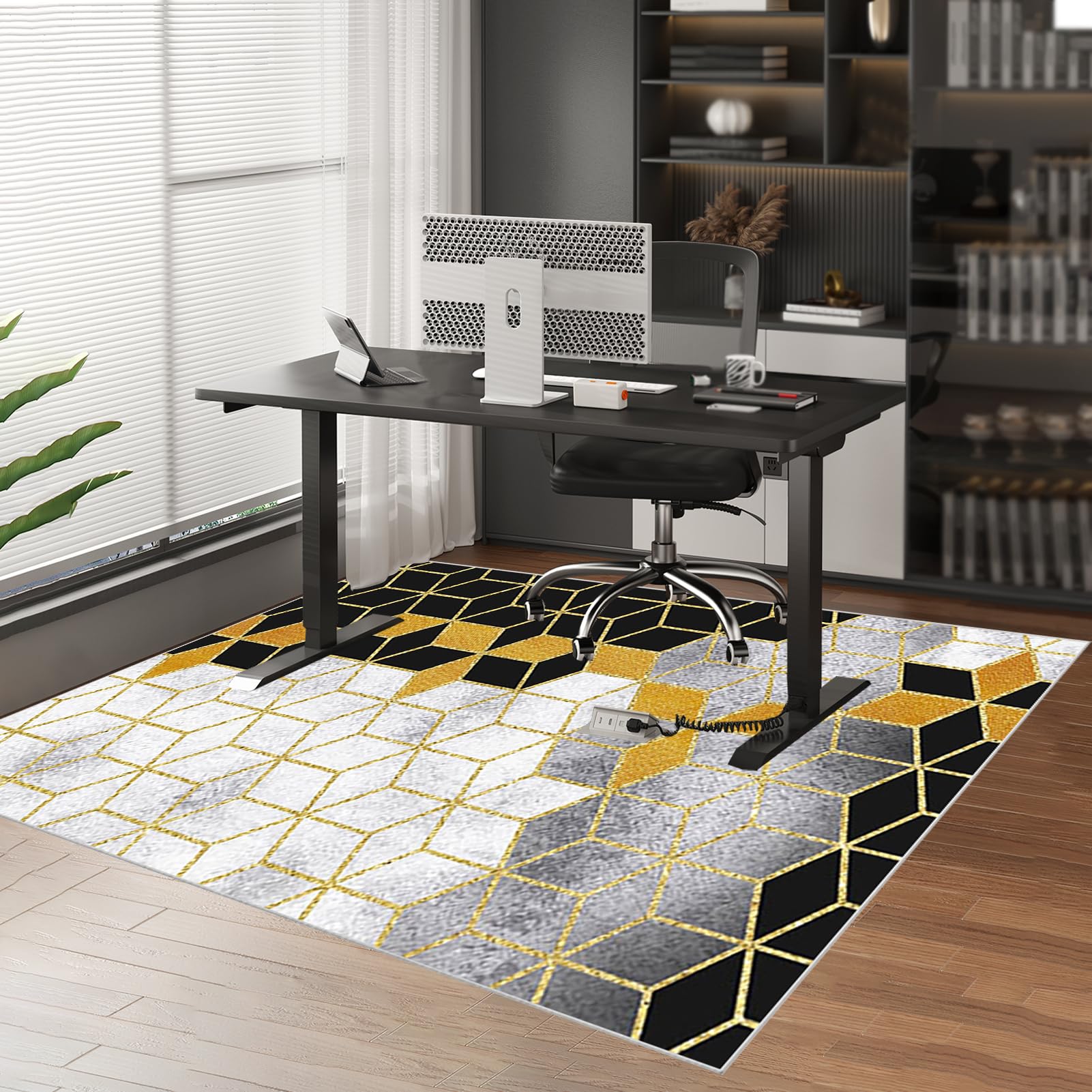 Tapis de Sol pour Fauteuil, Tapis Protection Sol Chaise Bureau, Tapis Chaise de Bureau Gaming, Tapis de Sol Bureau Tissu, Tapis de Protection en Bois/carrelage pour Bureau et Maison 200 x 230 cm