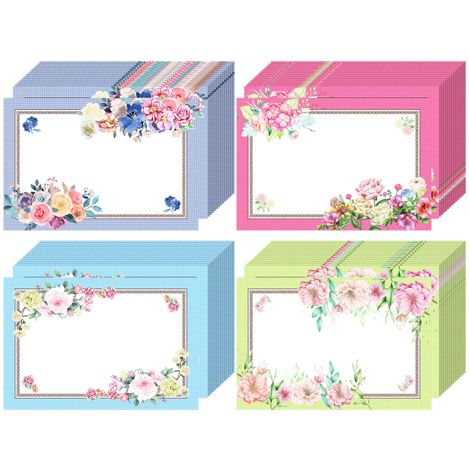 Sieral 100 manteles individuales de papel desechables para fiesta de té, 16 x 11 pulgadas, decoraciones florales para fiestas, decoración de fiesta de té para mujeres, manteles de papel para jardín,