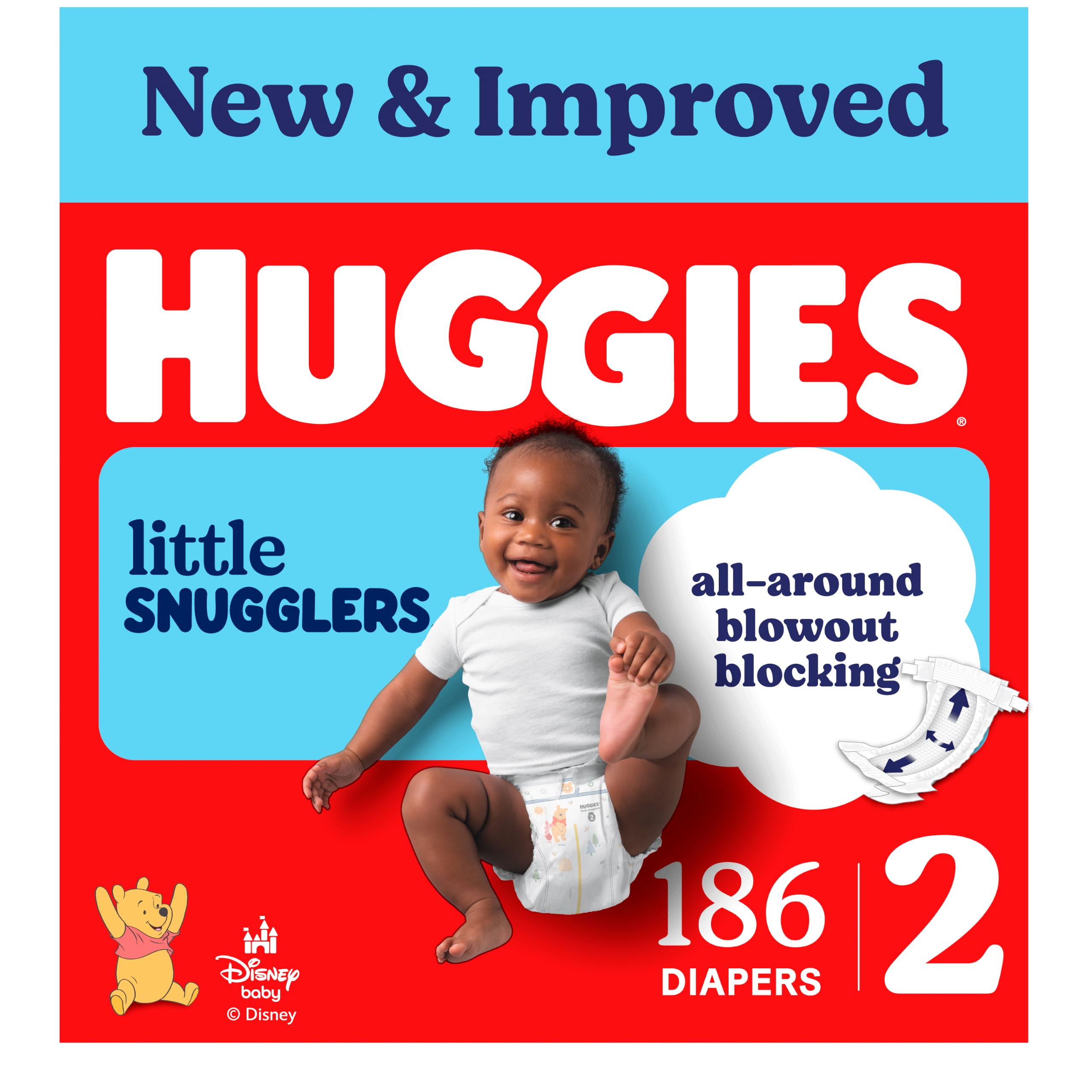 Photo 1 of ****FACTORY SEALED ****
Huggies Little Snugglers Diapers Size 2, 186 Count