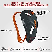 Vista 3 de RDX Copa de ingle para Muay Thai, MMA, boxeo y entrenamiento, protector ventilado para kickboxing, artes marciales, taekwondo, BJJ, karate, lucha