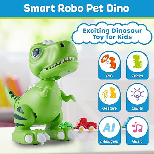Miniatura 17 de Robo Pets Robot de juguete para perros para niñas y niños, robot de juguete a control remoto con LED, sonido FX, gestos interactivos de movimiento