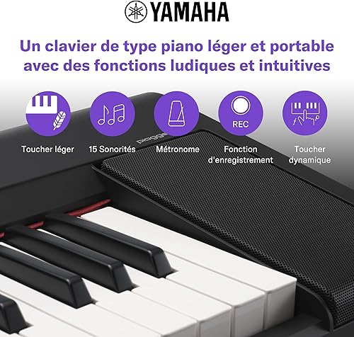 Yamaha Piaggero NP-15 Clavier numérique avec 61 touches et 15 voix instrumentales, léger et portable - 2