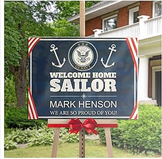 US Navy Welcome Home Banner, US Navy Banner Size 24x18, 36x24, 48x24 and 48x36, Navy Welcome Home Banner, US Navy Decor, Military Banner, Welcome Celebration, Welcome Home Banner, Family Reunion