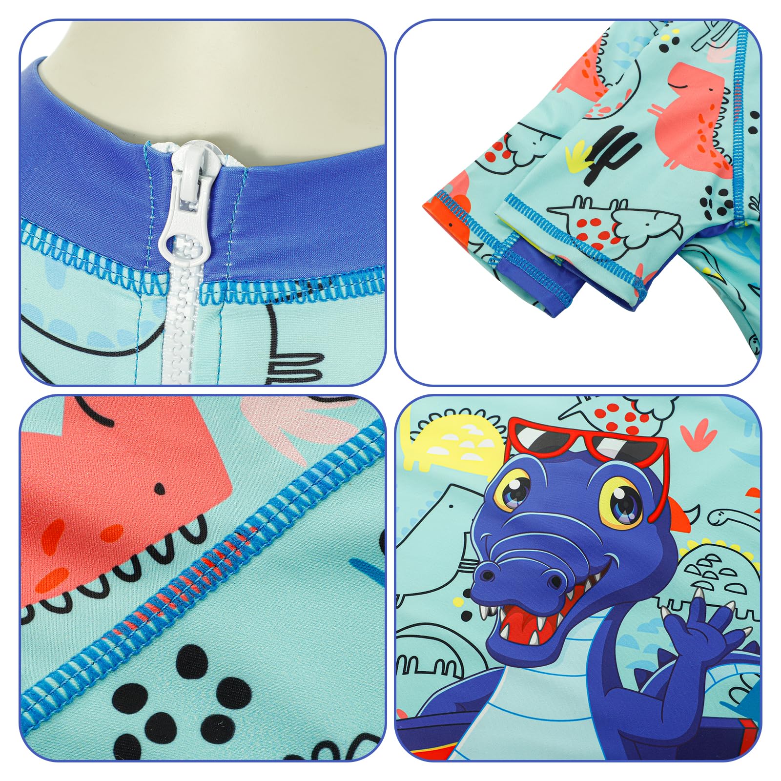 1-7 Años Traje de Baño Bebe Niño Niña Manga Larga UV Ropa de Baño con Gorro Protección Solares