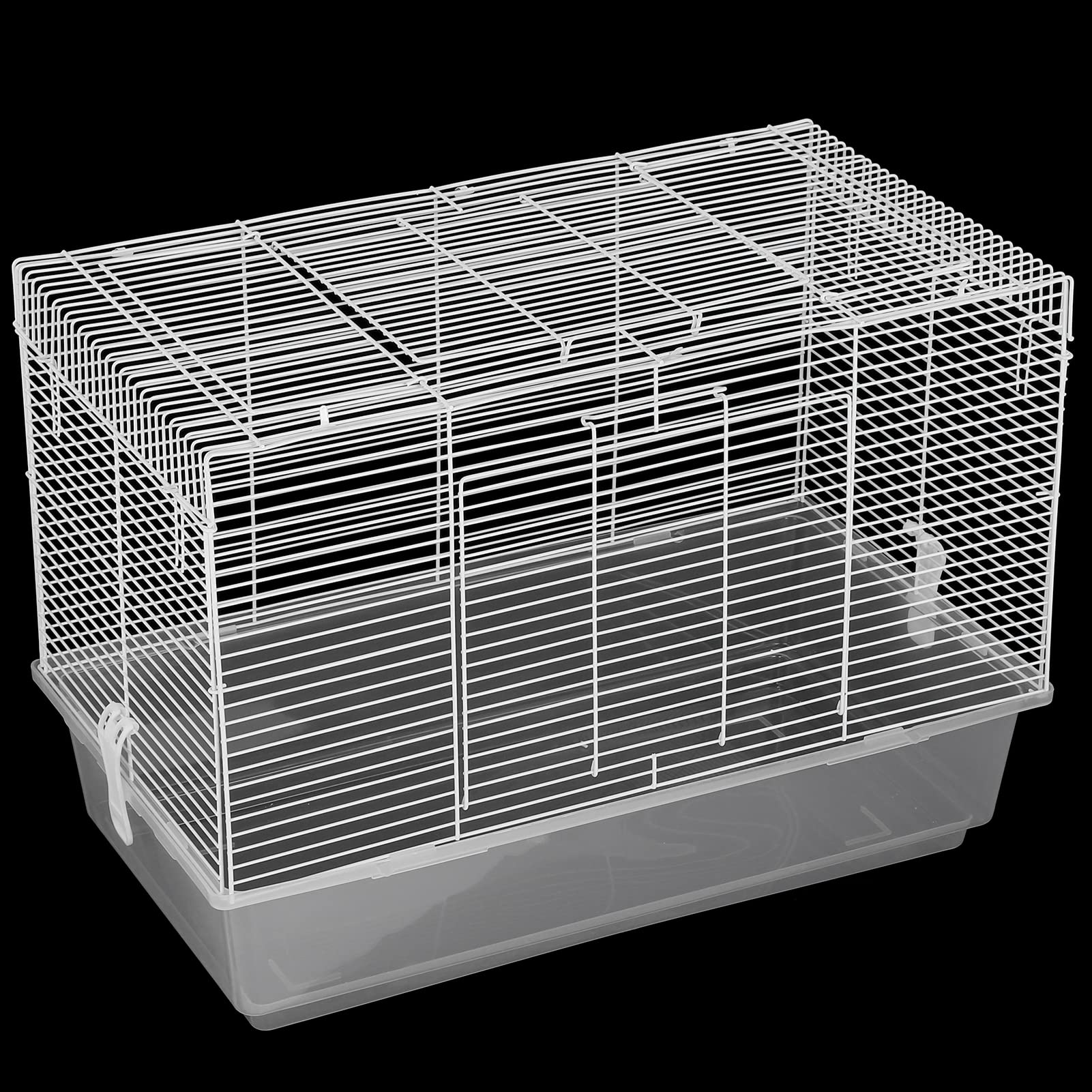 Hidyliu Gabbia Durevole per Piccoli Animali per Criceti, Conigli e Gatti - Ampio Spazio con Doppie Porte, Assemblaggio Fai-da-te, Base in Plastica Ad Alta Trasparenza (Grande)