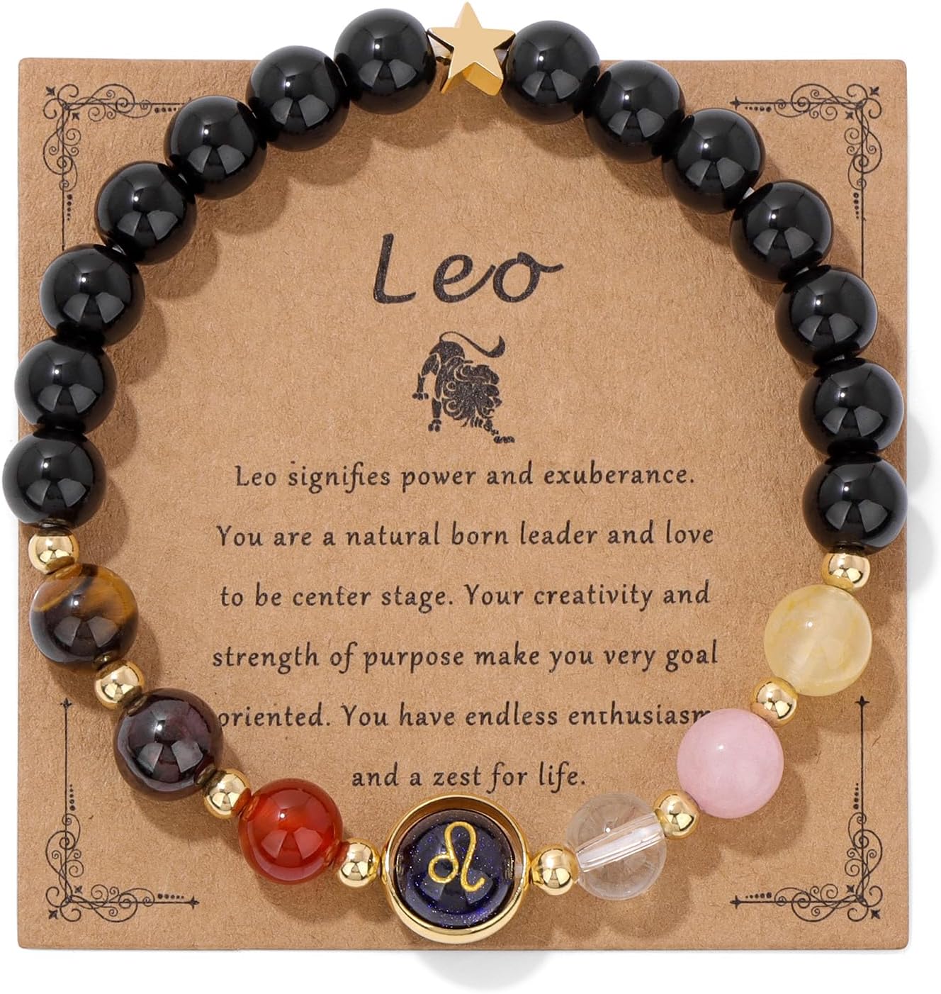 Zodiac Bracelets for Women, 12 Constellations, Healing Crystal Bead Bracelet, Zodiac Gift, Spiritual Watch