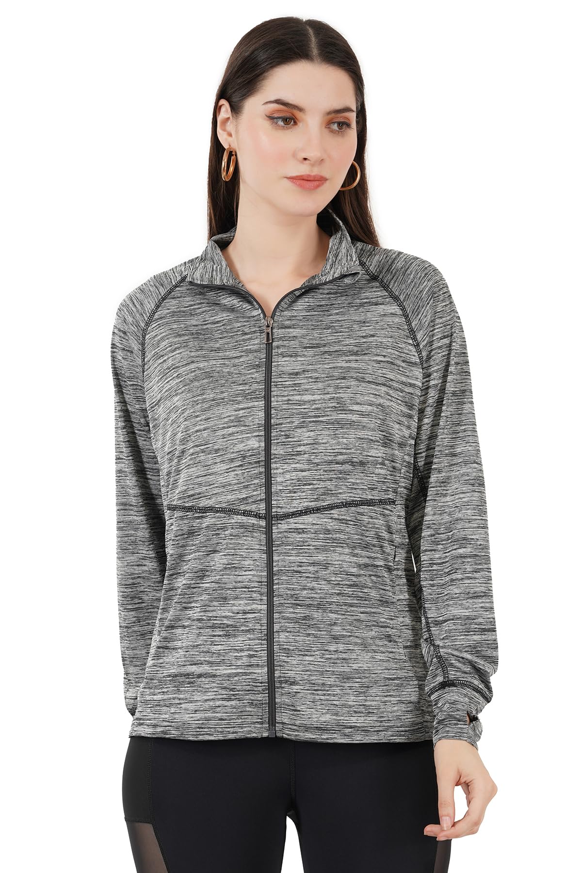 FervourPremium Ultra-Smooth Mesh Womens Gymwear Zipper Jacket with Pocket For Workout Running Sports Hiking Travelling