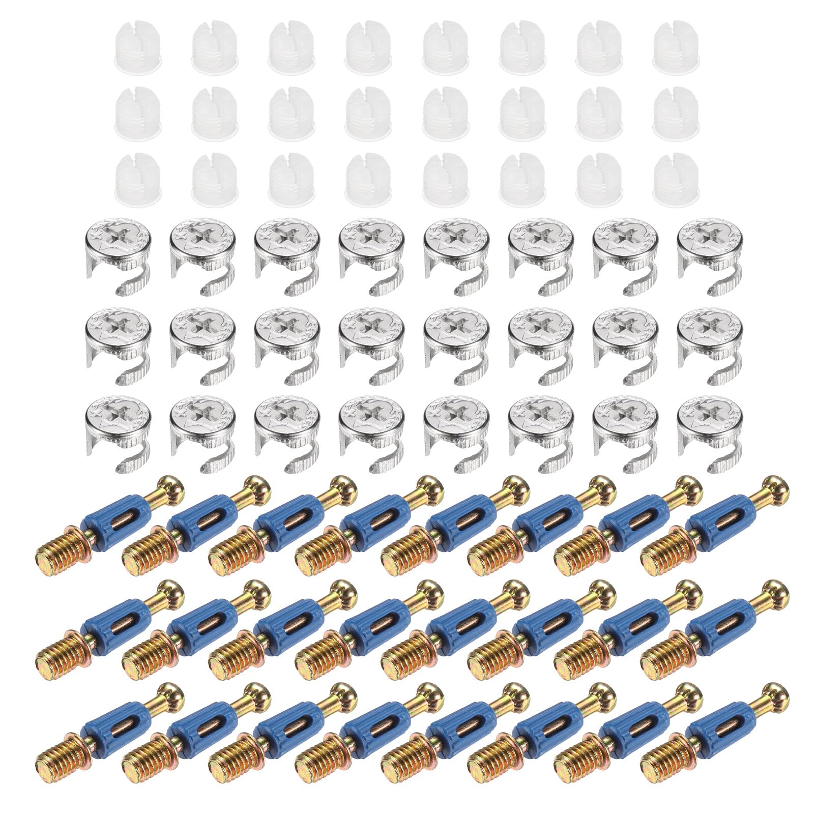 Amazon | uxcell 家具用カムロック カムロックナットとネジ 3合1