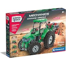 Clementoni - Science Build-Agricultural Machines-Childrens Construction Set, Mechanical Laboratory, Scientific Game 8 Years Italian Version -Made in Italy, Colour, 19327