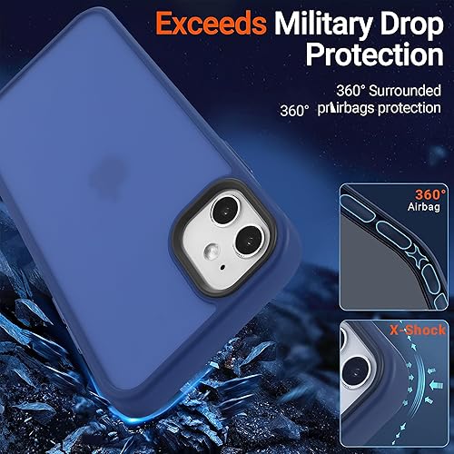 Miniatura 483 de Funda para iPhone 12, a prueba de golpes, para iPhone 12 Pro, protección contra caídas de grado militar, parte trasera dura, delgada, translúcida