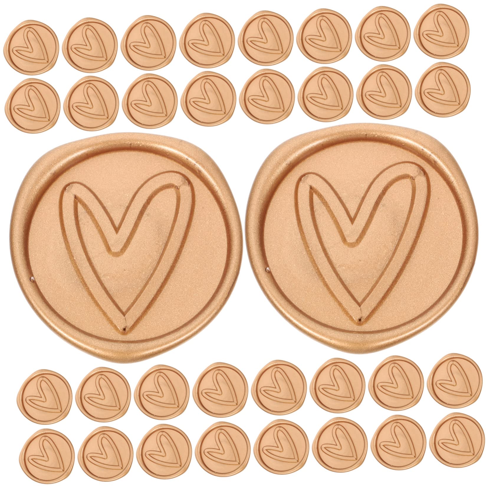 MAGICLULU 100stücke Wachssiegel Aufkleber Für Umschläge Herzmuster Selbstklebende Stempel Für Hochzeitseinladungen Und Hochwertiges Material Leuchtende Farben Einfach Anzuwenden