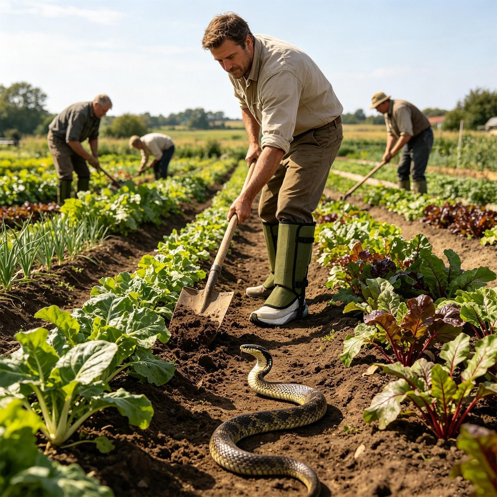 Kominy odporne na węże, ochrona przed ugryzieniem nóg, do biegania w terenie, do wspinaczki, ogrodu, biegania, na farmę, wędkowanie, kemping, do pracy, na podwórko