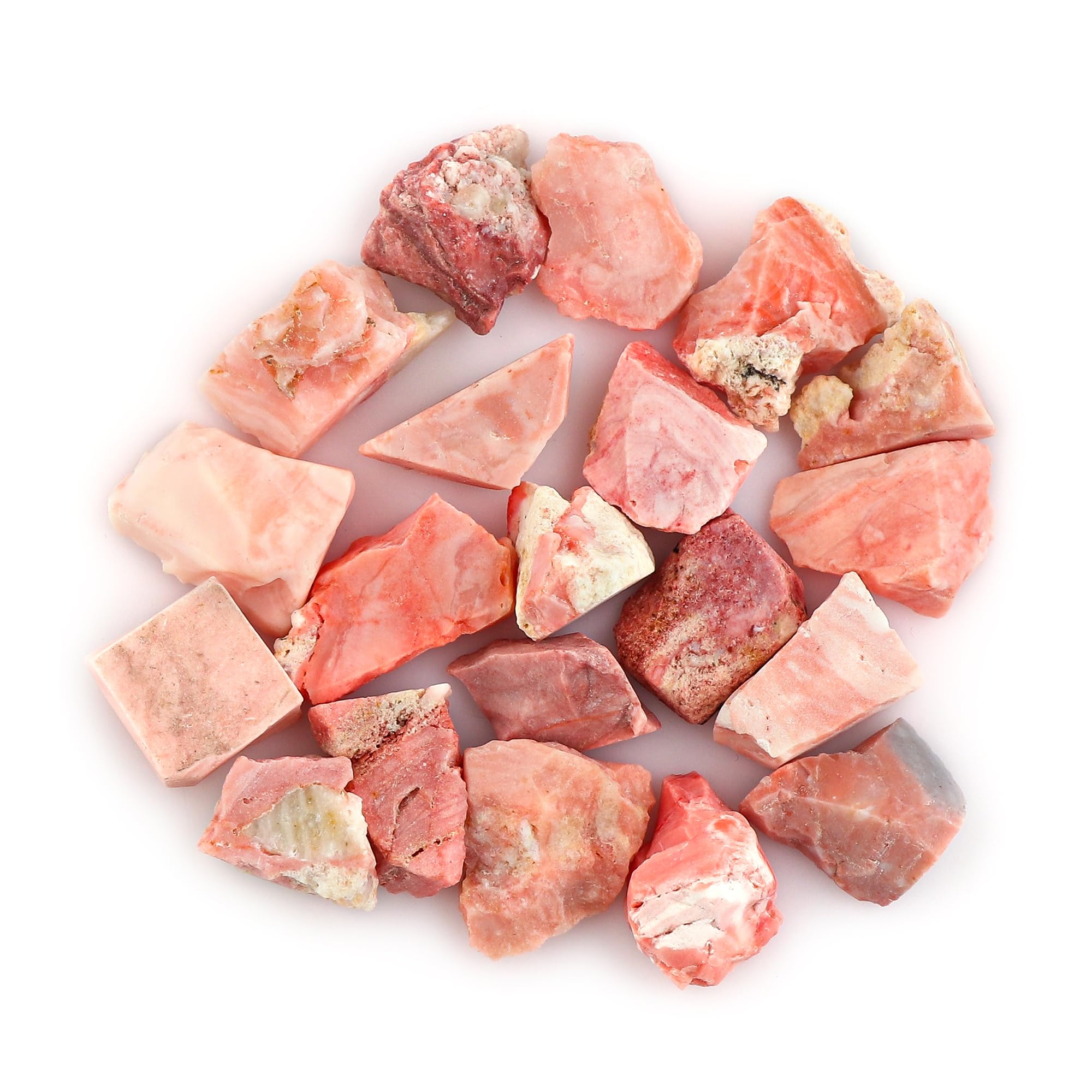 CRYSTALIS Wholesale 100 carats Natural Pink Opal Raw Crystals, Loose Gemstone, Bulk Rough Jewelry Making Supply, Chakra Healing Raw Stones, Wire Wrapping, DIY, Gem Collection
