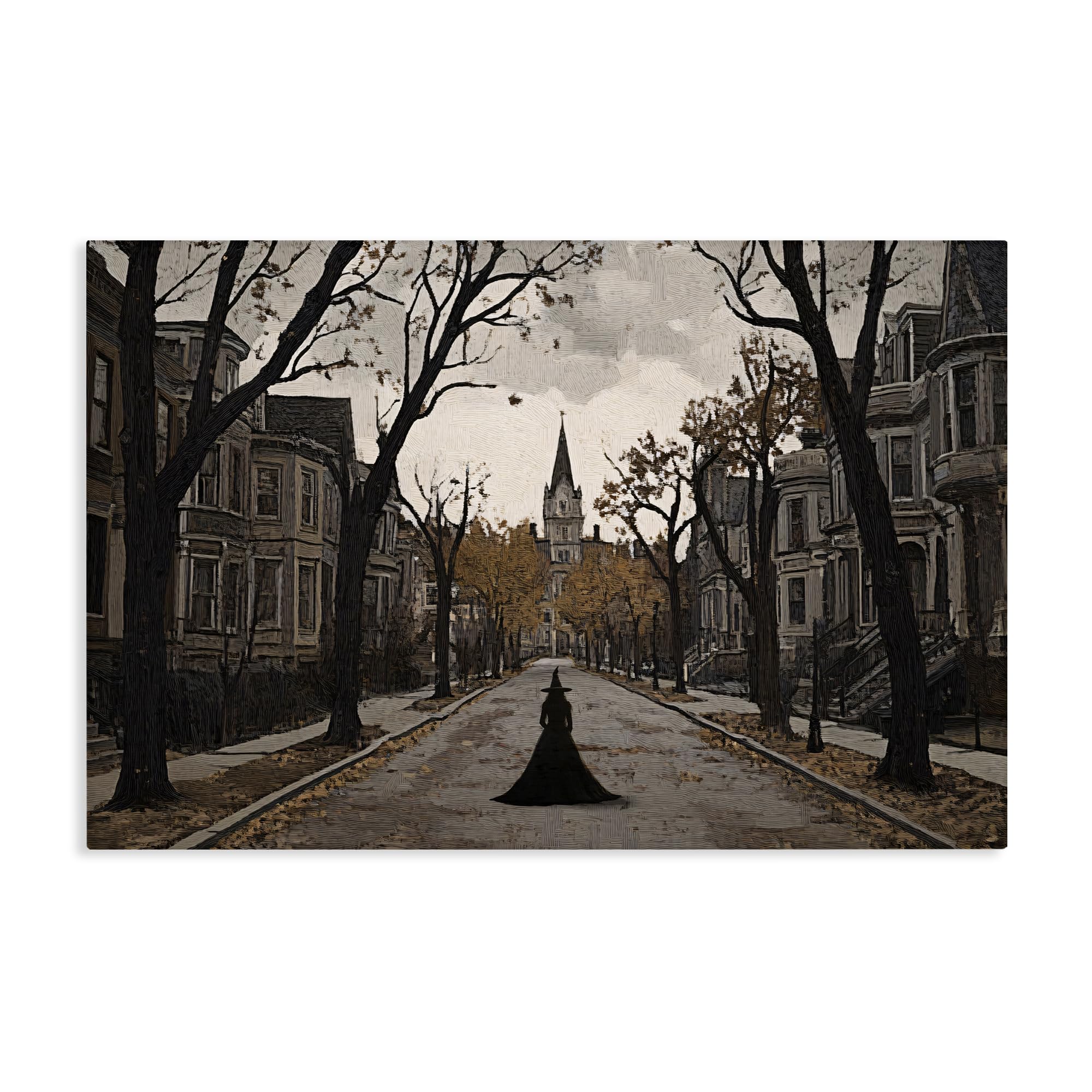 Stupell Industries Unframed 'Witch Strolling Town Streets'| Canvas Art