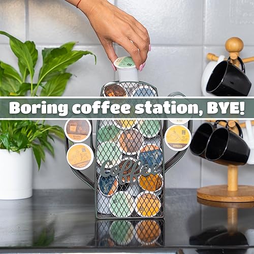 Miniatura 2 de Made Easy Kit Organizador de cápsulas de café, decoración funcional de la barra de café para el hogar, accesorios de almacenamiento de encimera de