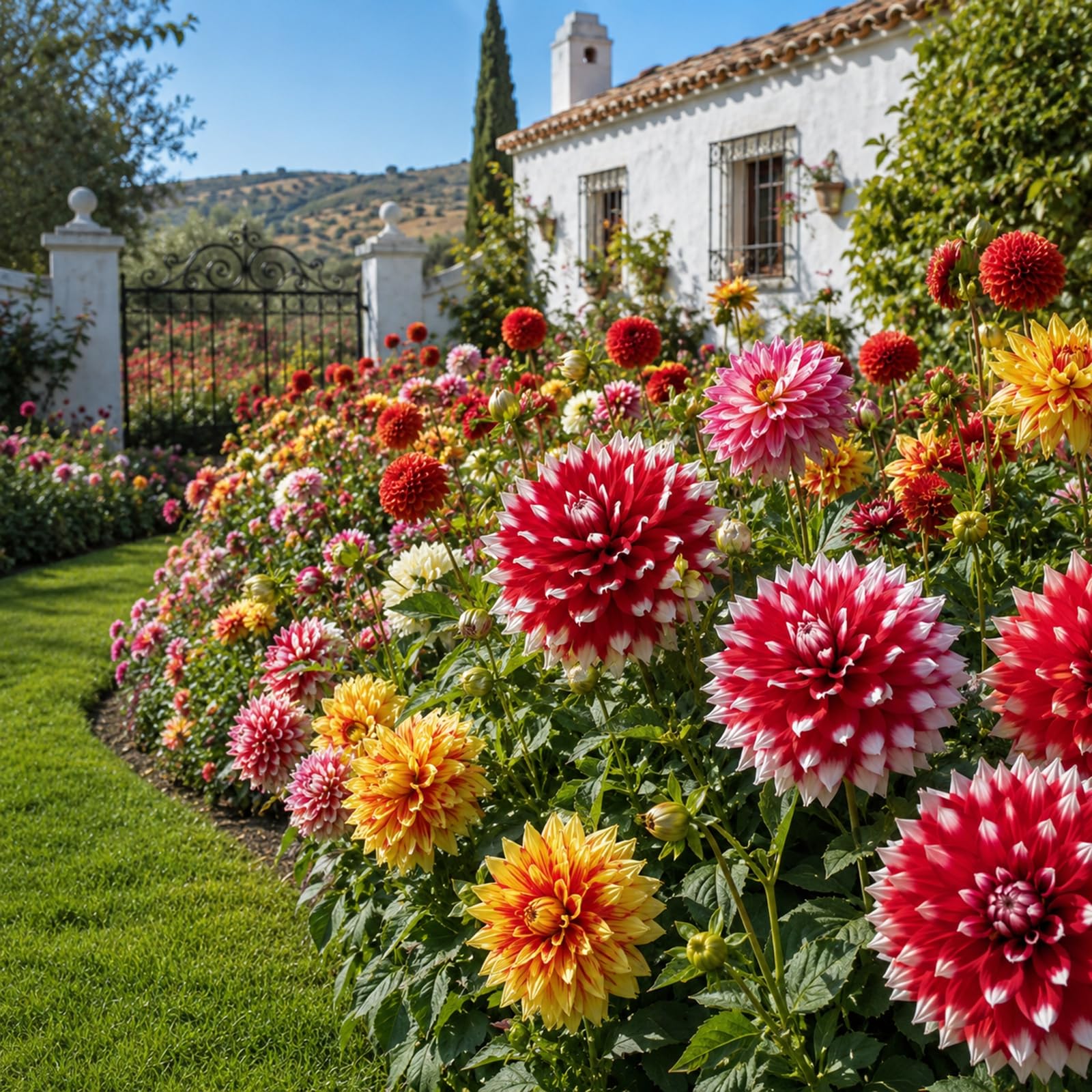 Premium Dahlien, Gartendekoration, üBerraschend Wachsend, Schattentolerante, Lange BlüTezeit, 10Dahlien-C