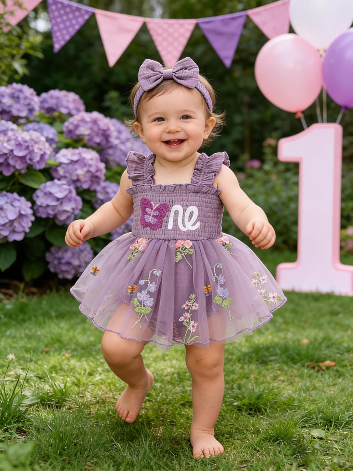 Baby Girl Sleeveless 1st Birthday Romper Dress Cake Smash Bodysuit One Year Old Strawberry Outfit with Headband - Image 7