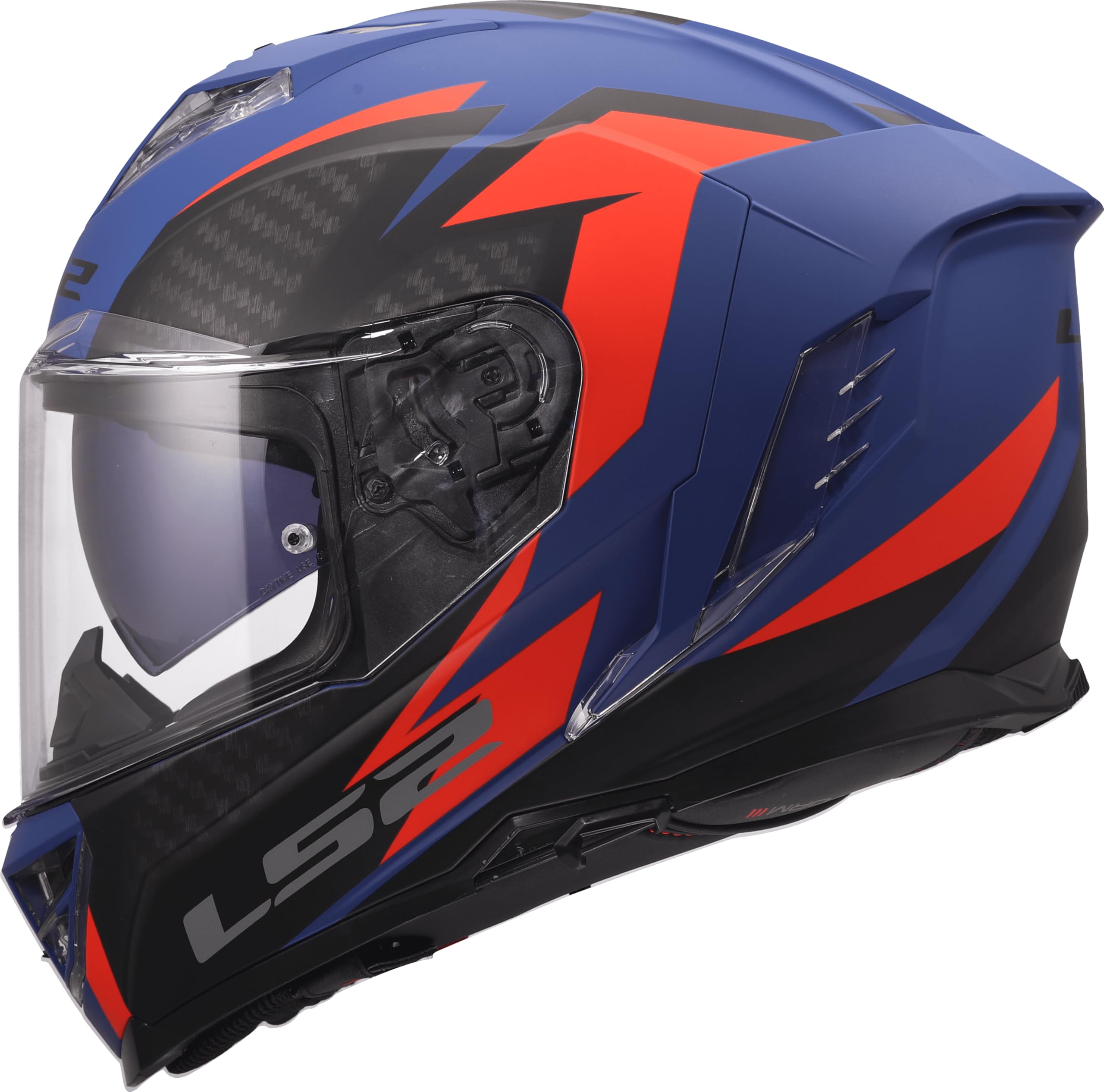 LS2, Integraler Motorradhelm STORM III DYNAMO Blue Red, XXS