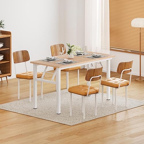 Miniatura 201 de DlandHome Escritorio plegable pequeño de 31.5 pulgadas, escritorio de computadora para oficina en casa, mesa plegable para espacios pequeños, no