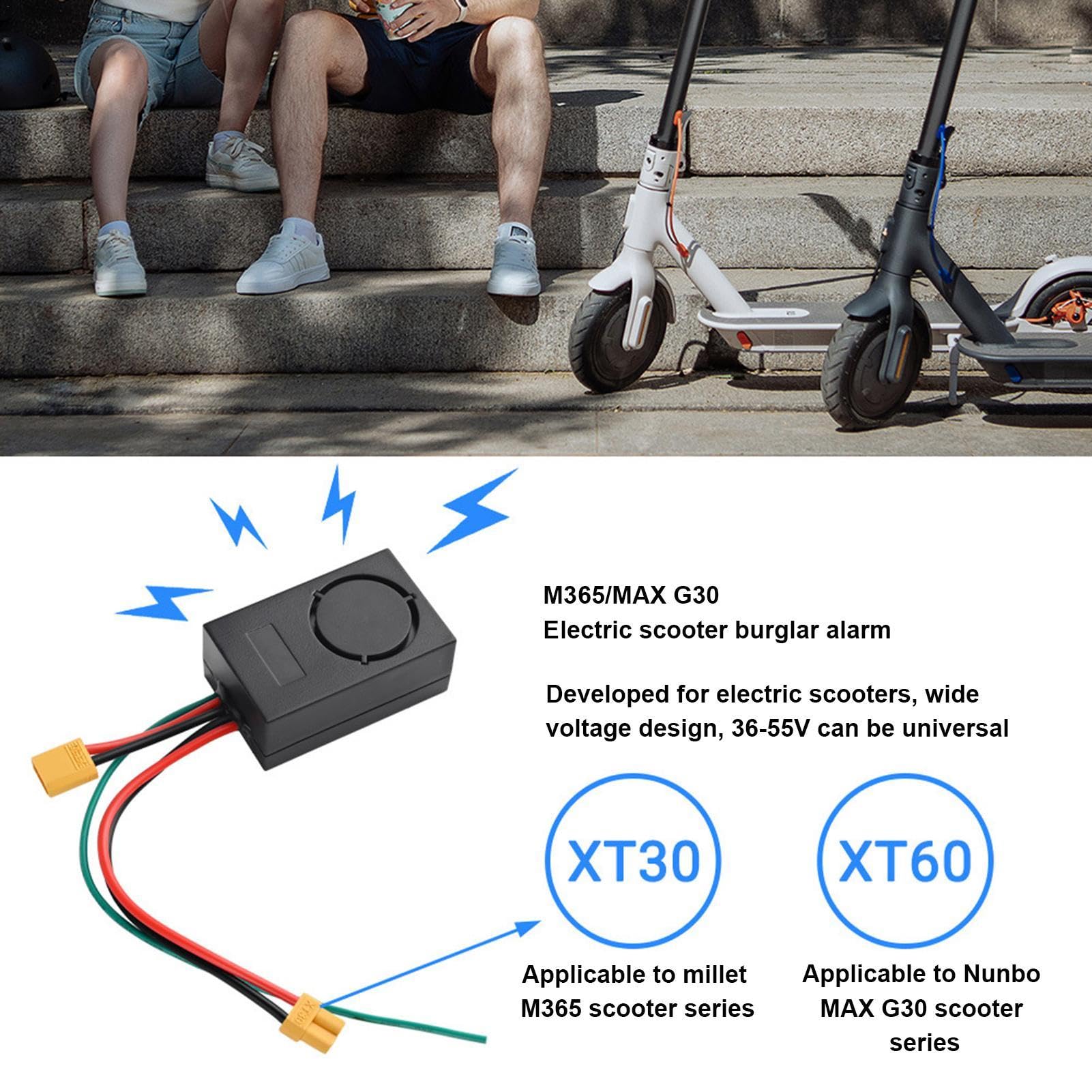 Diebstahlalarm für Roller, Bewegungssensor für Roller – Sicherheitsalarm mit hoher Kompatibilität für Elektrofahrrad, Bewegungsmelder