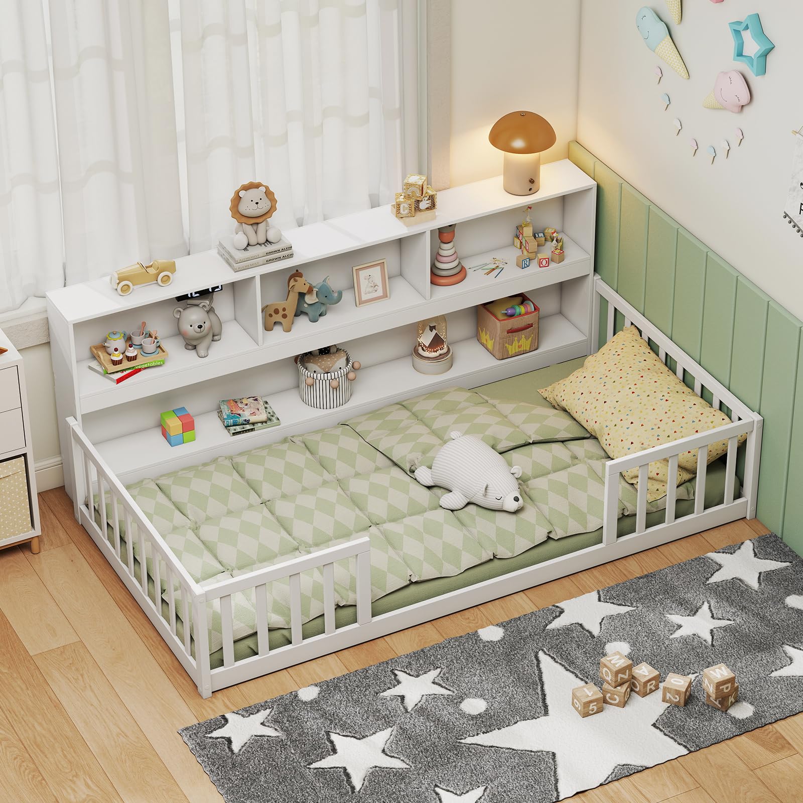 Giantex Twin Floor Bed for Kids