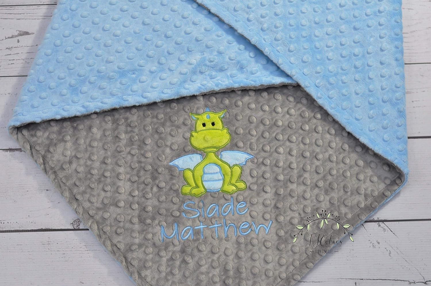Handmade Personalized Dragon Baby Blanket