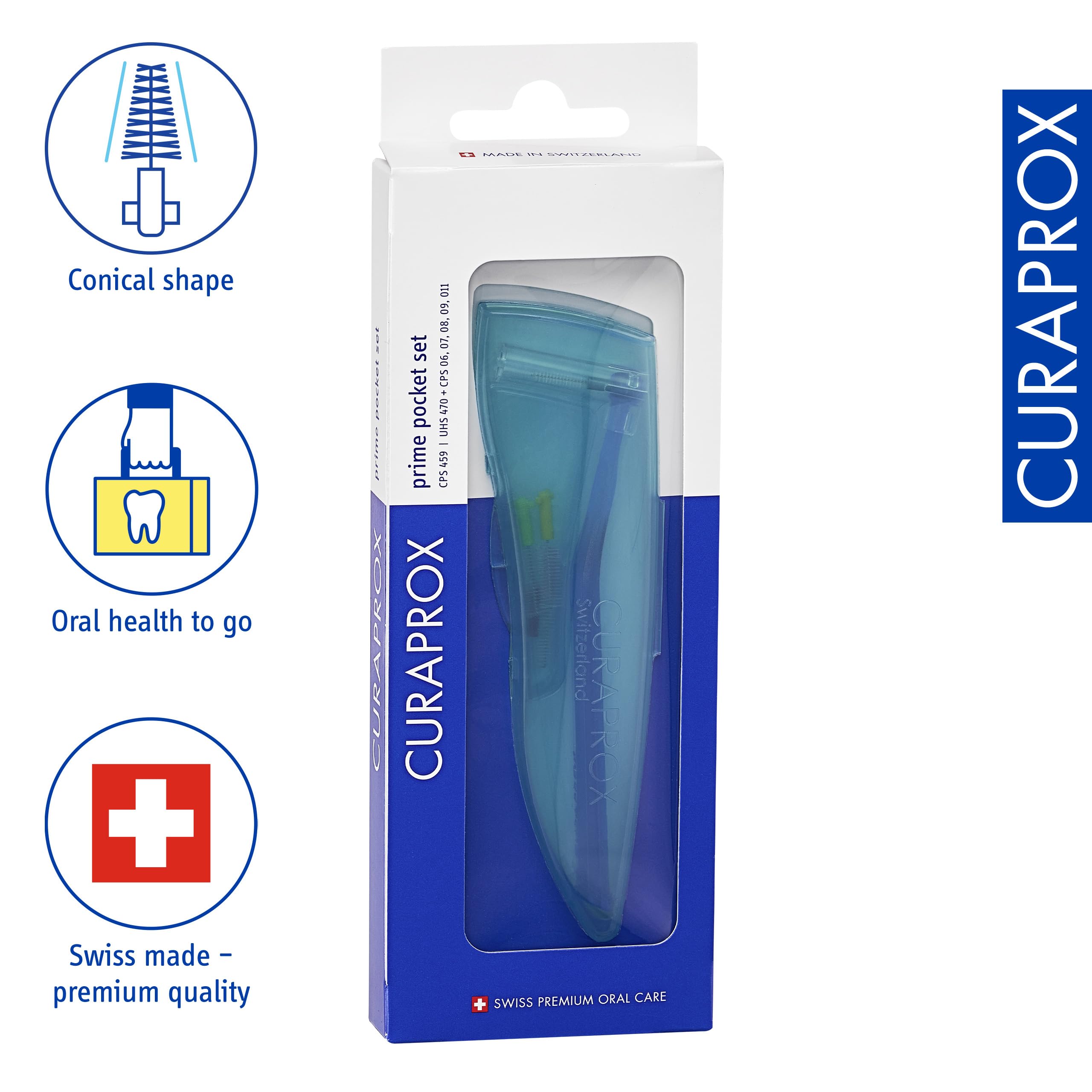 Curaprox Interdental Brush Set CPS 459 Prime Pocket Kit - for Effective Cleaning of Narrow Spaces, Yellow - Image 2