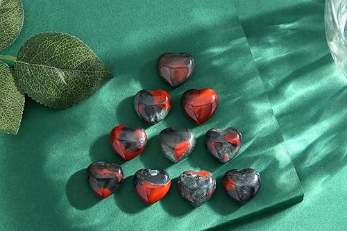 Miniatura 2 de 10 piezas de cristales de corazón gruesos de 0.8 x 0.8 pulgadas de grosor, amatista, cristal curativo natural, corazones pulidos, piedras talladas,