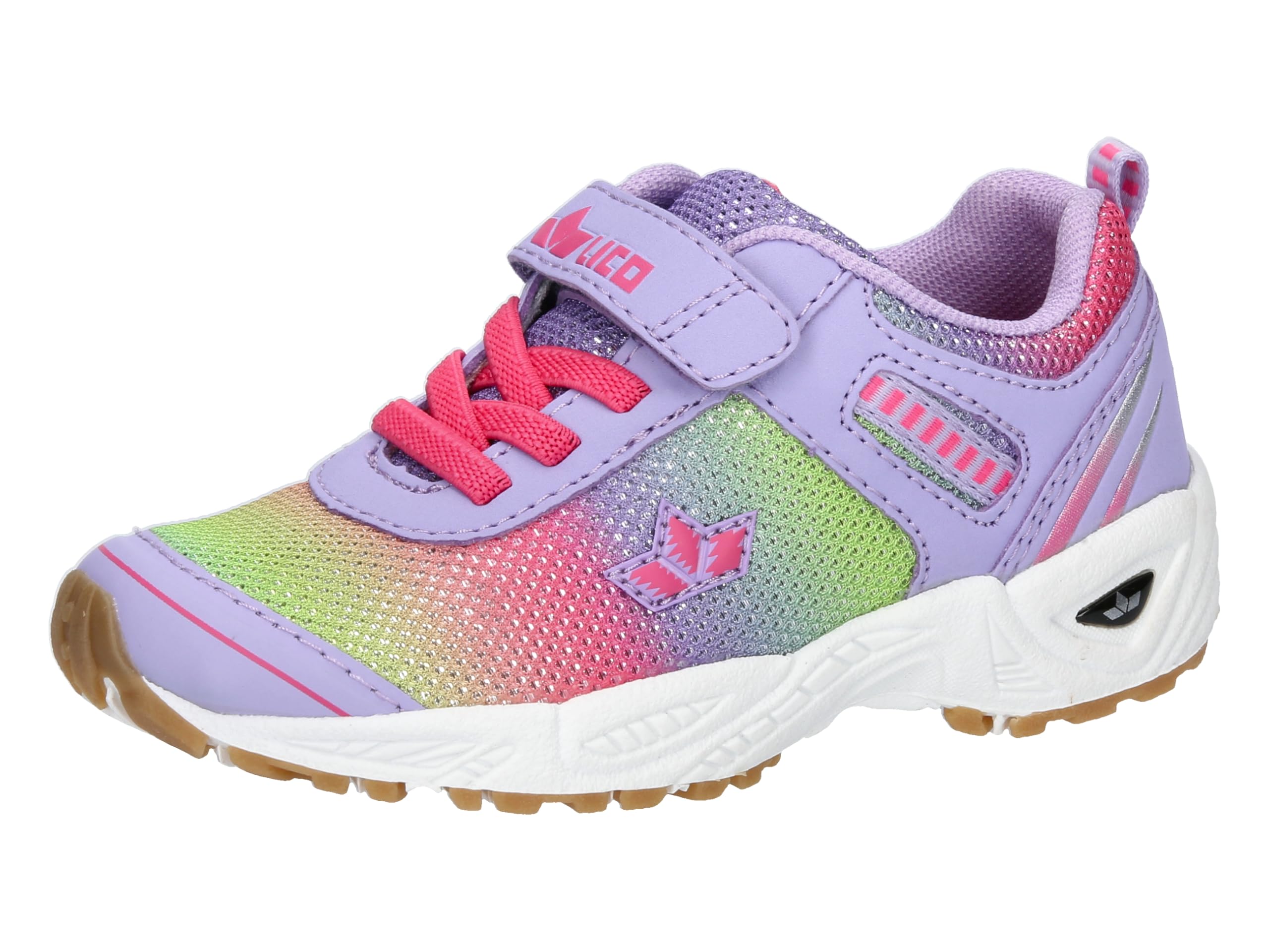 Lico Unisex Kid's Barney Vs Indoor Trainers, Purple Pink Lemon, 12.5 UK Child