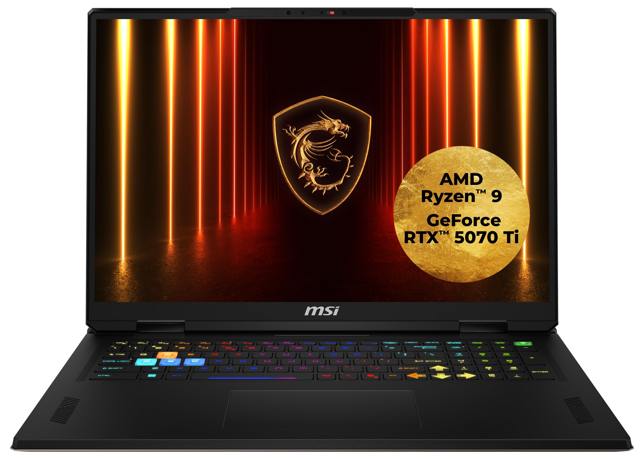 MSI Vector A18 HX Gaming Laptop da 18", QHD+ 240 Hz Display, AMD Ryzen 9 9955HX, NVIDIA GeForce RTX 5070 Ti, 32 GB DDR5, SSD 1 TB, Windows 11 Home, QWERTZ tastiera, A9WHG-081